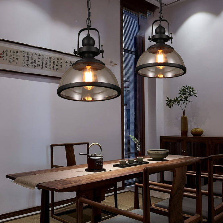 Stornfield | Industrial Retro Iron Antique Glass Chandelier for Ceiling