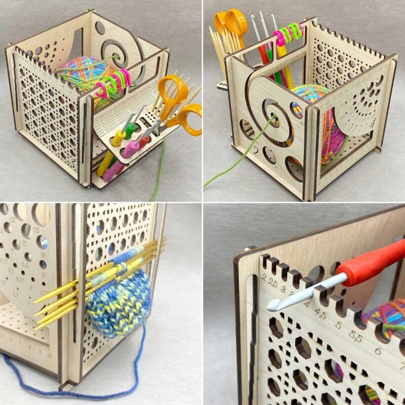 All-in-One Wooden Bowl – Multifunctional Knitting Tool | Stornfield