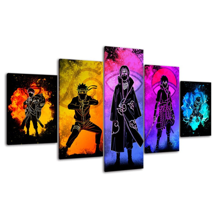 Stornfield | 5 Piece Naruto Anime - Canvas Wall Art Painting