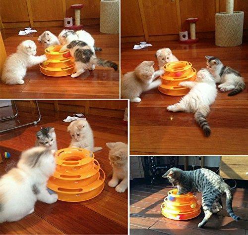 Three Layer Colorful Cat Track Tower Toy | Stornfield