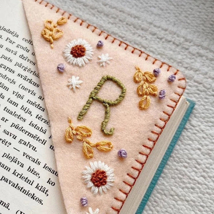 Personalized Hand Embroidered Corner Bookmark | Stornfield