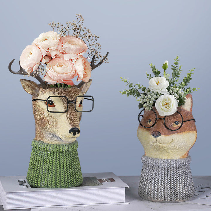 Resin Animal Flower Pot | Stornfield