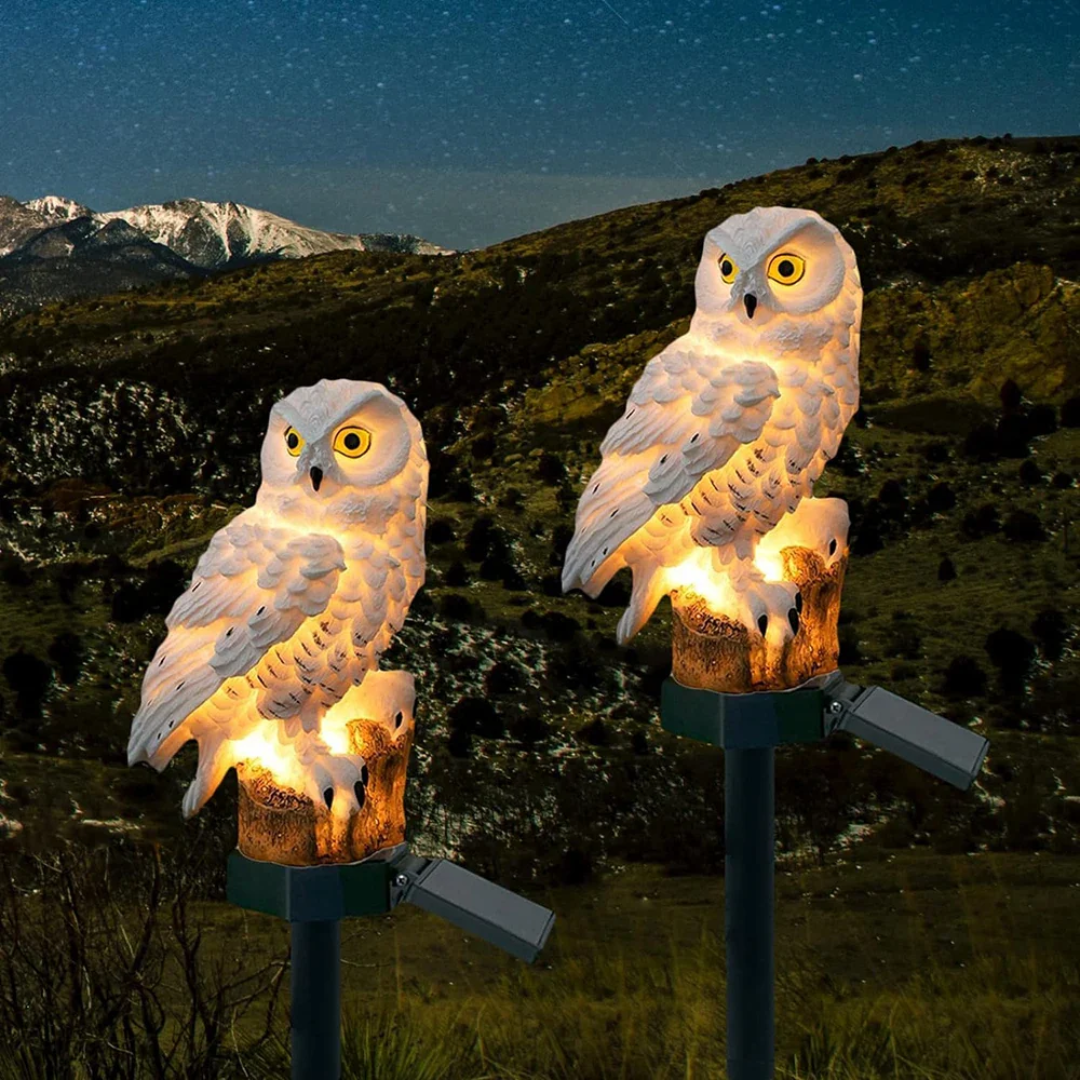 Solar Garden Lamp Uilux – Wireless Outdoor Lamp powered by Solar Energy with Owl Design | Stornfield
