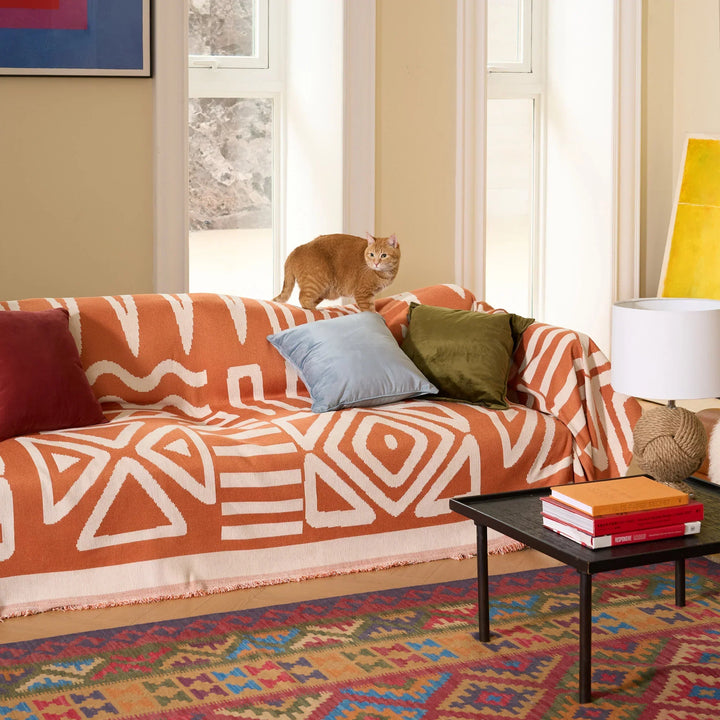 Geometric Boho Style Sofa Cover - Modern, Stylish & Durable Sofa Protection | Stornfield
