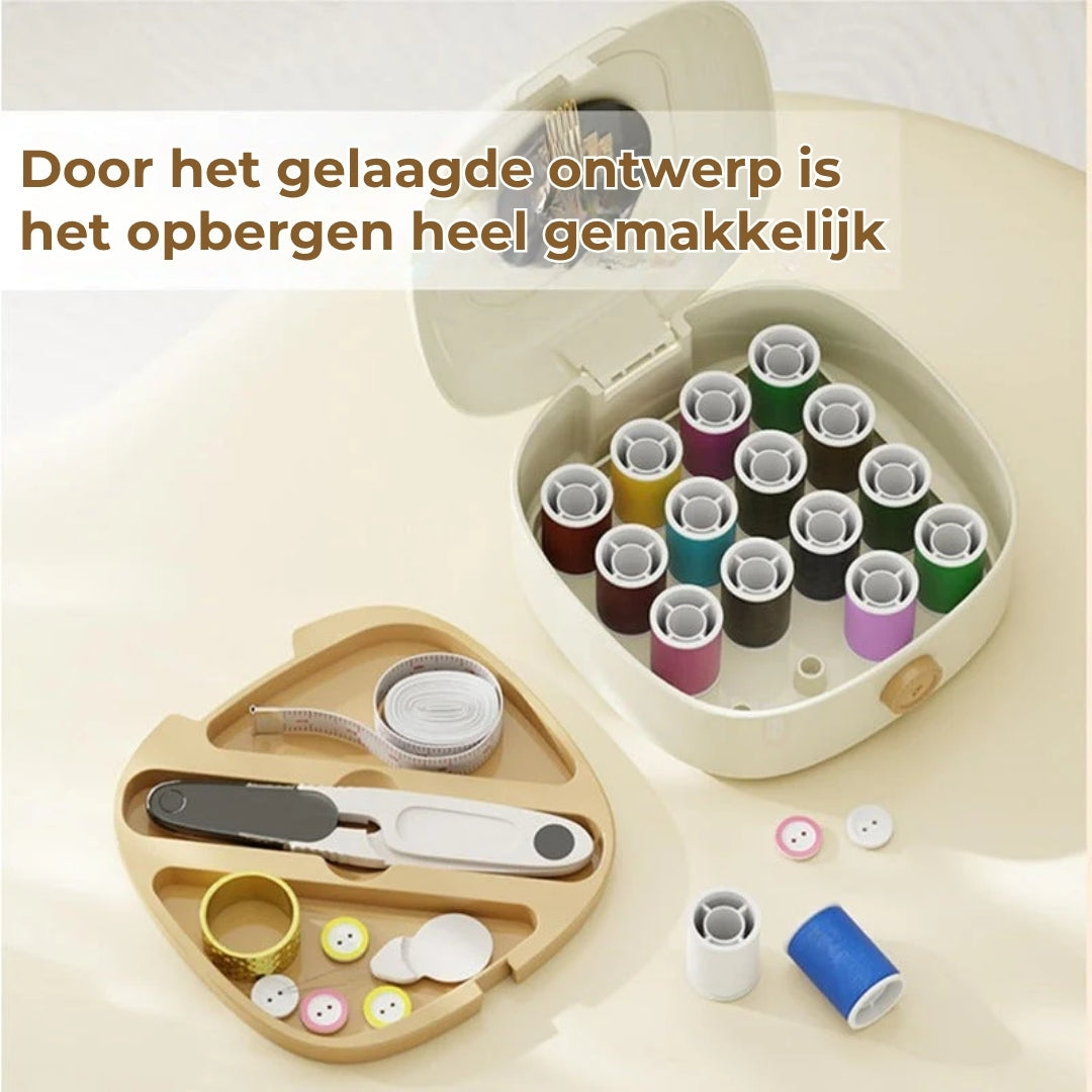 Magnetic sewing kit with double-layer box | Stornfield