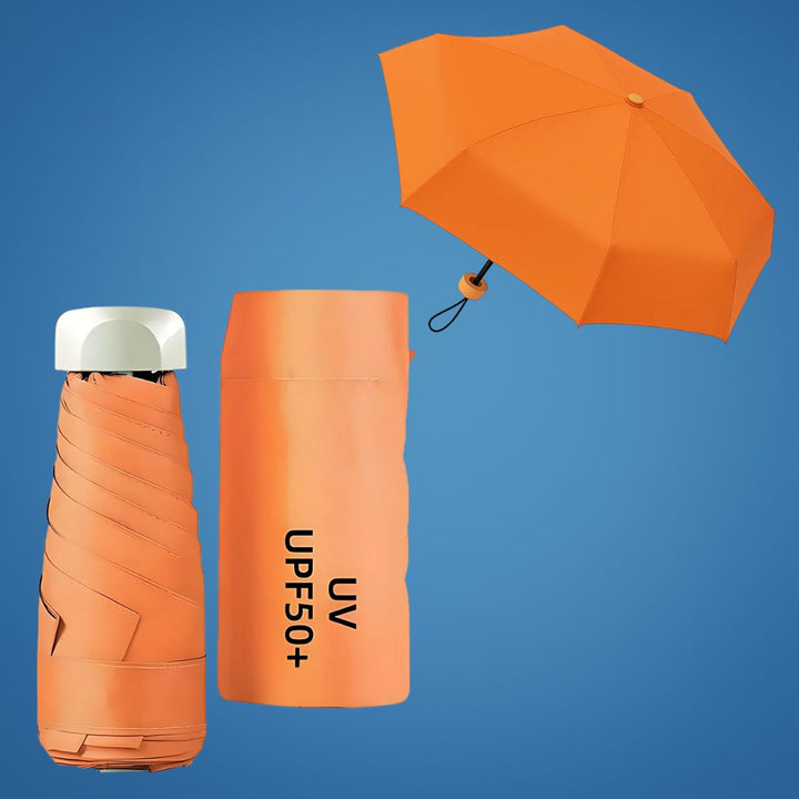 UrbanBrolly | UV Mini Folding Umbrella - UPF 50+ Sun Protection - Water Resistant - Lightweight and Pocket-sized for Travel Stornfield