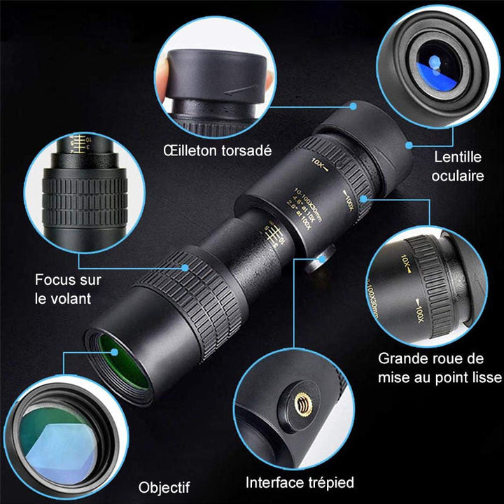 Super Telephoto Zoom Monocular Telescope 4K | Stornfield