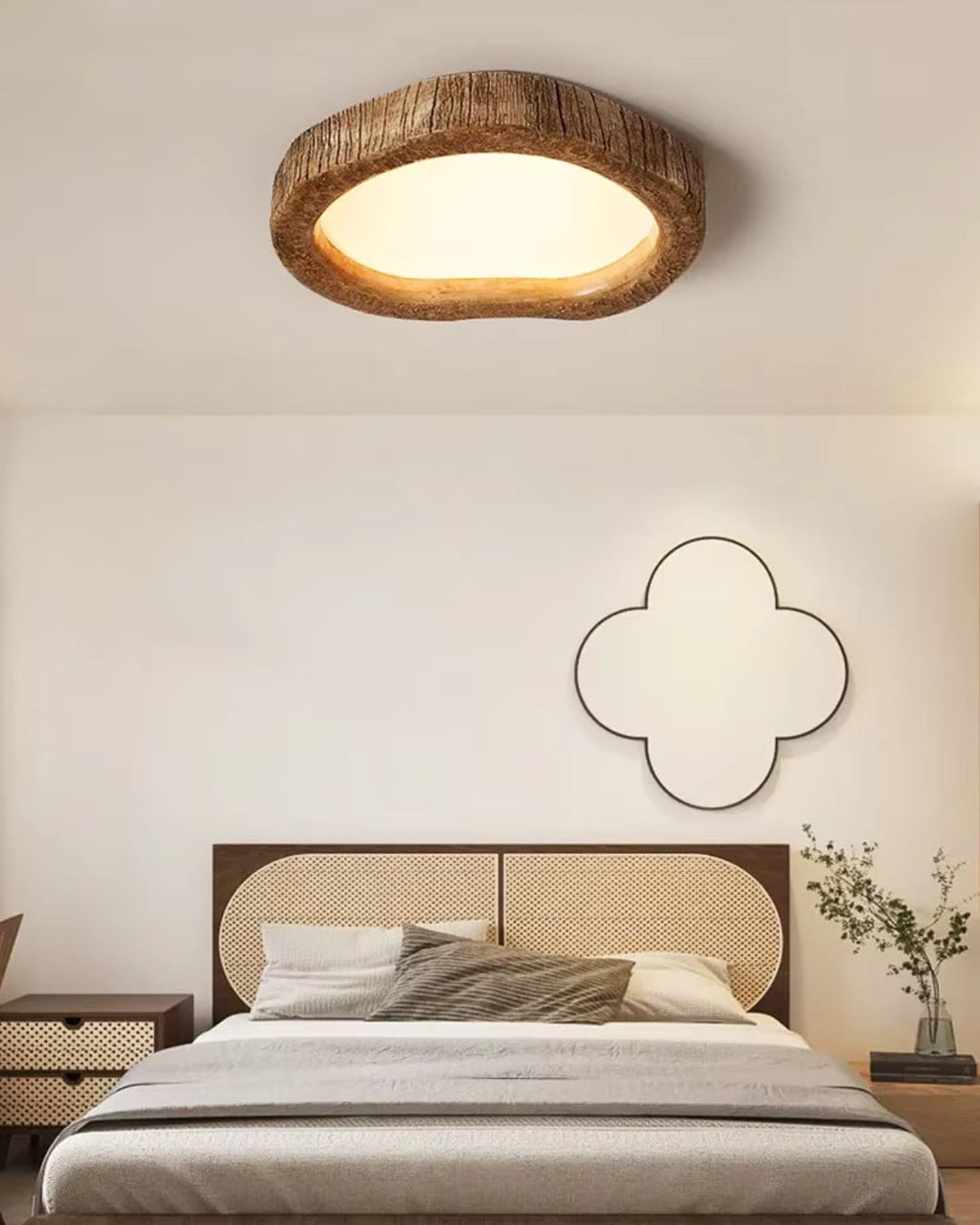 Stornfield | Minimalist Wooden Lamp in Japandi Style with Glow Effect