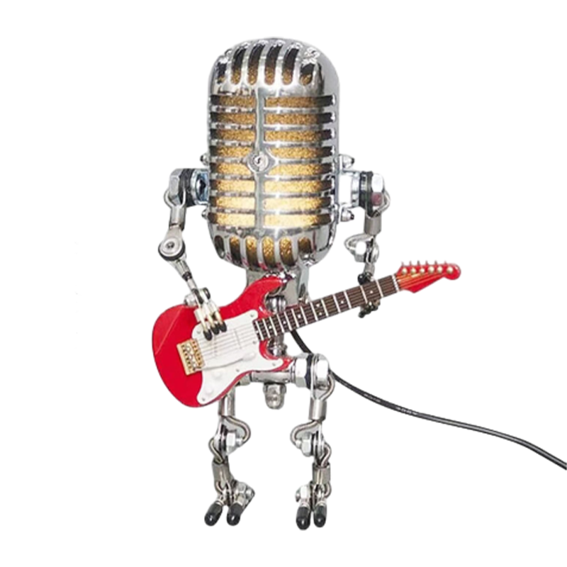 Retro Microphone Robot Metal Desk Lamp | Stornfield