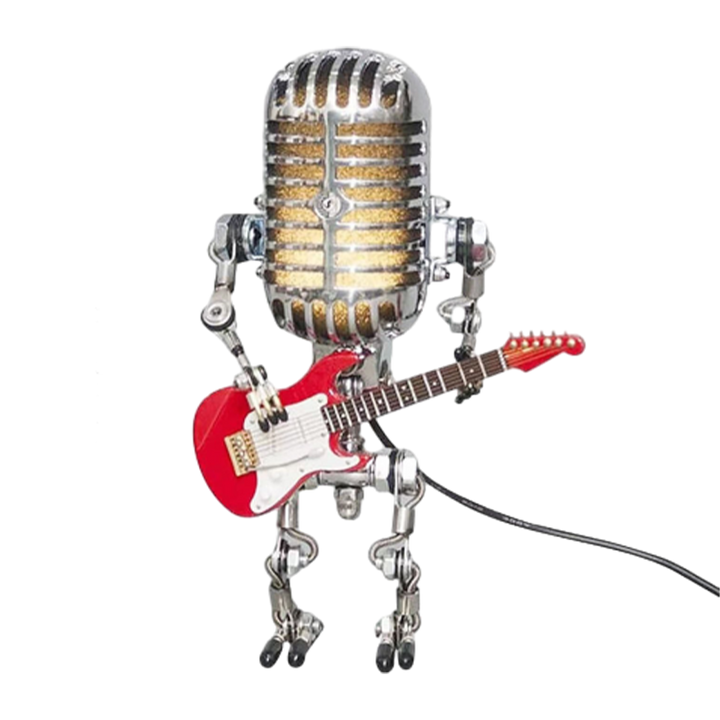 Retro Microphone Robot Metal Desk Lamp | Stornfield