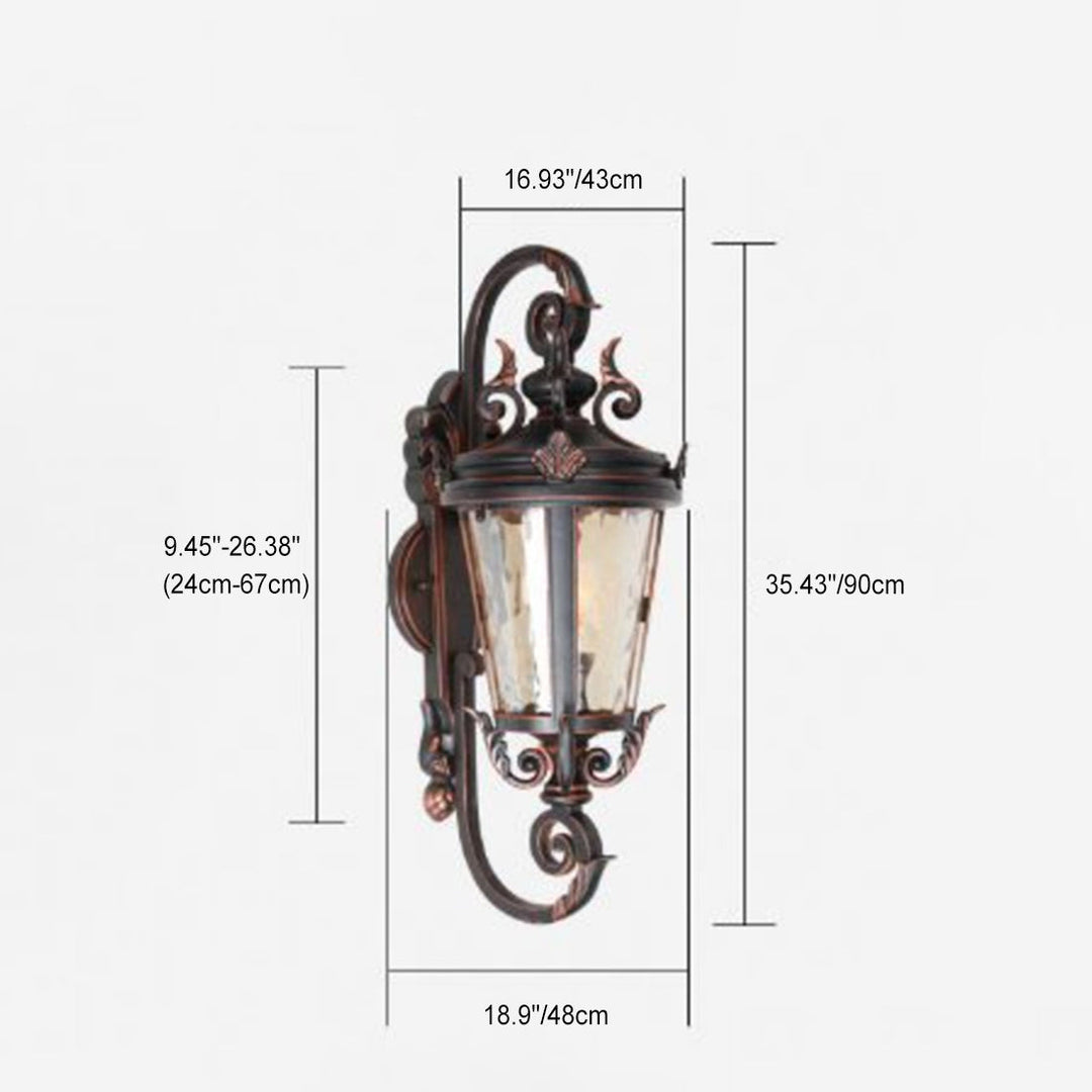 Traditional European Waterproof Aluminum Glass Cylinder 1-Light Wall Sconce Lamp For Outdoor Patio | Stornfield