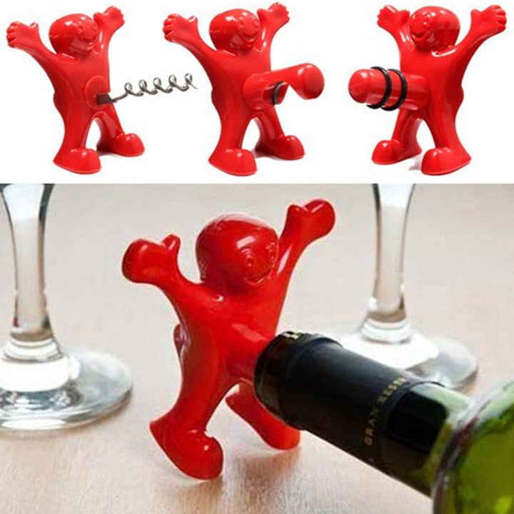 Happy Man Corkscrew - Bottle Opener, & Wine Stopper | Stornfield