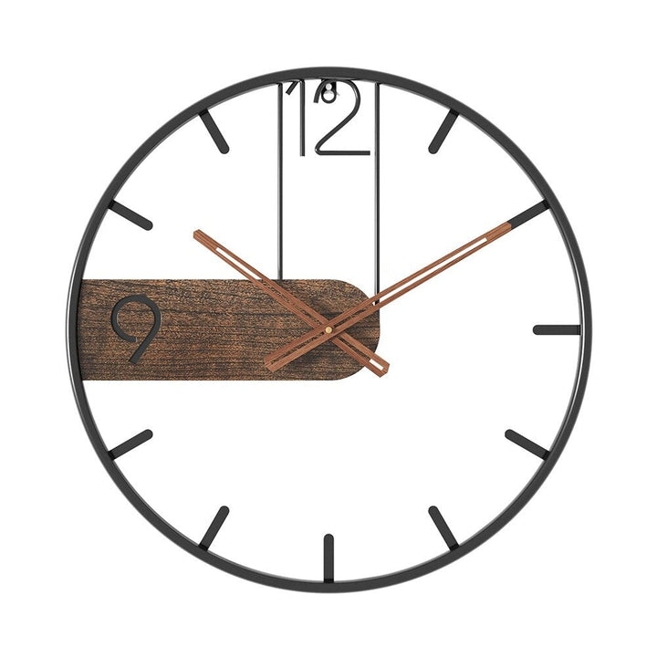 Robust Wall Clock of Steel and Walnut - Stylish Design for Any Interior | Stornfield