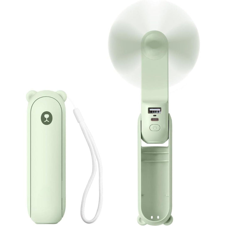 3 In 1 Handheld Mini Fan | USB Rechargeable, Foldable Design & Ideal for Travel, Camping, and Outdoor Activities | Stornfield