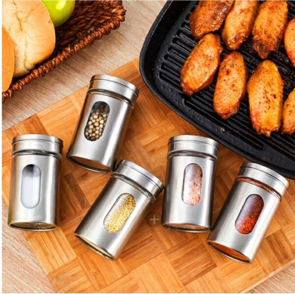 Stornfield Stainless Steel Spice Jar with Rotate Cover