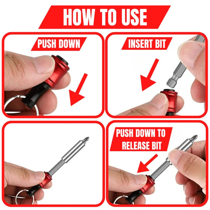 1/4" Hex screwdriver head holder hiking buckle | Stornfield