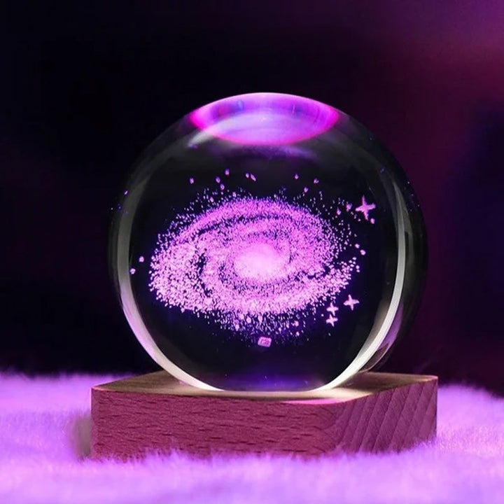 3D Galaxy Crystal Ball Night Light Decor Lamp | Stornfield
