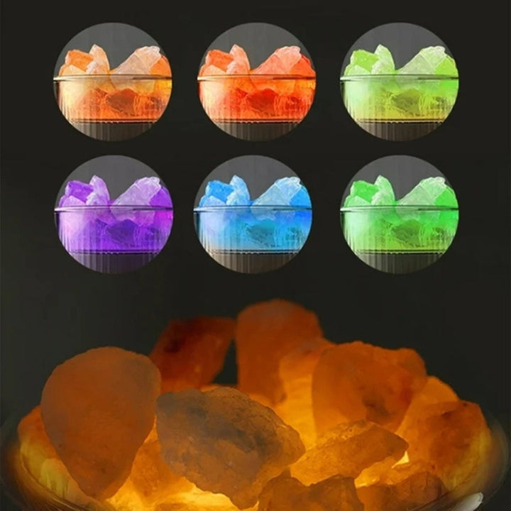 SereniGlow Crystal Salt Humidifier | USB Aroma Diffuser – Night Light & Air Purifier – For Relaxation, Stress Relief & Improved Air Quality Stornfield