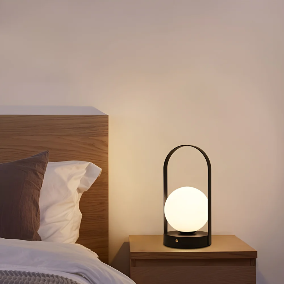 AuraLicht Wireless Table Lamp – Rechargeable & Stainless Steel Design Lamp | Stornfield