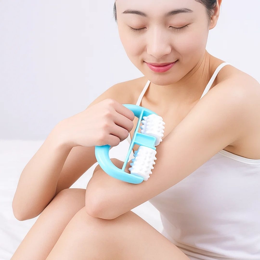ToneWood | Cellulite Massager Roller – Deep Tissue Sculpting – Natural Wood – At Home Body Toning Stornfield