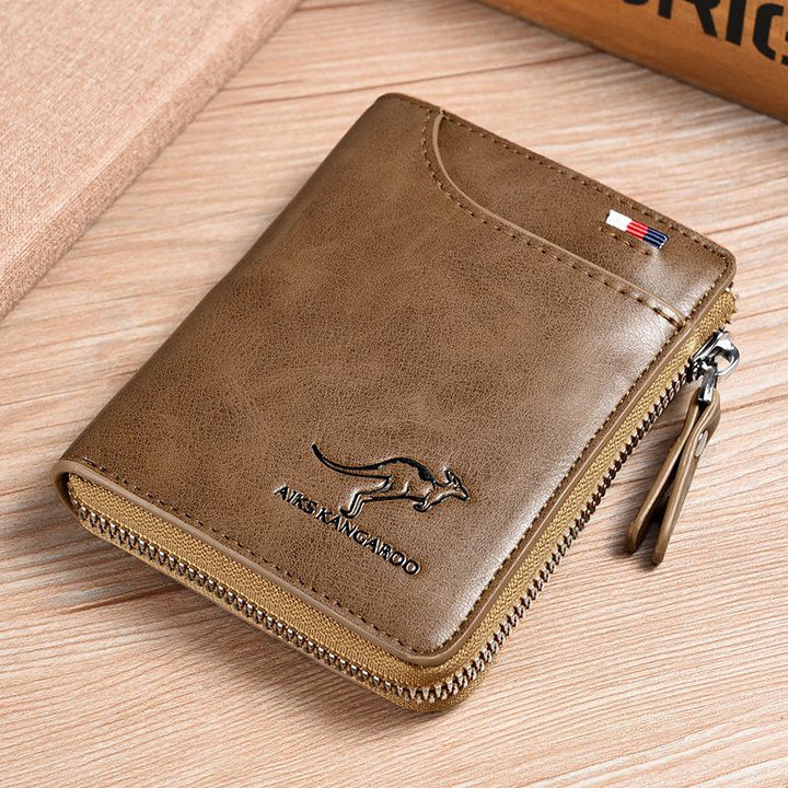 Stornfield | Men Wallet Zipper Genuine Leather Purse ( RFID PROTECTED )