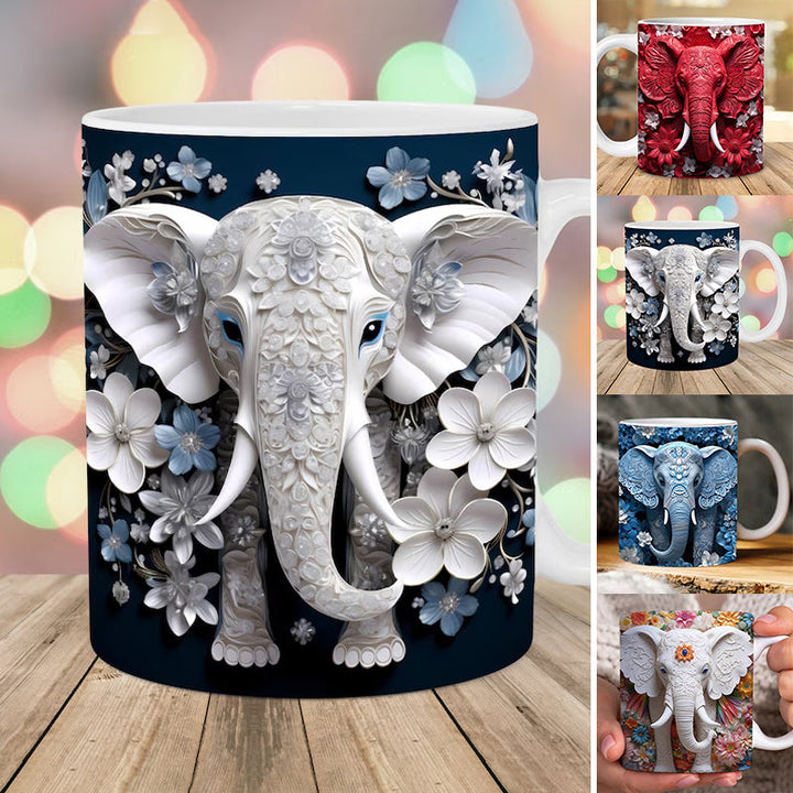Stornfield | 3D Elephant Flower Mug