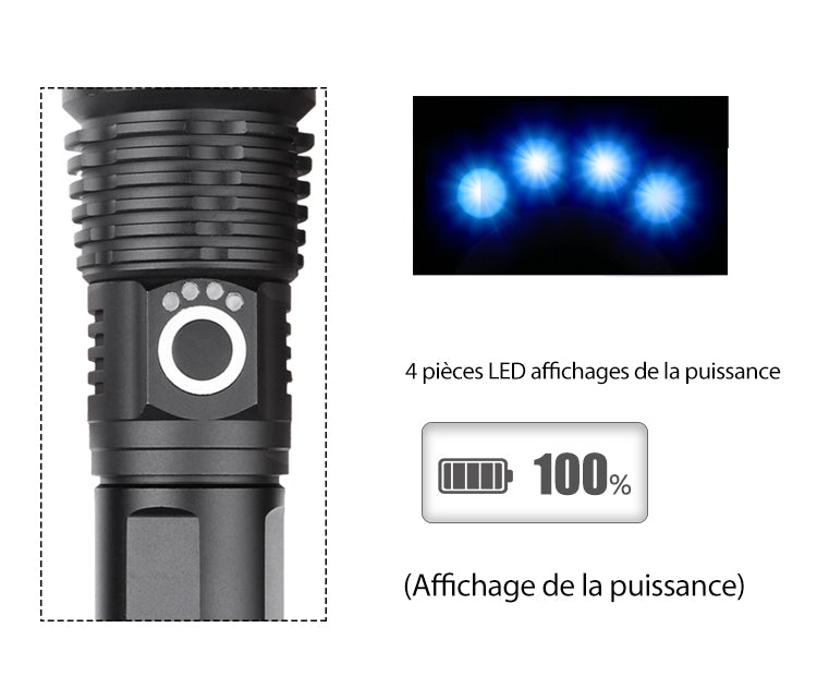 2023 New Year Limited Time Sale LED Tactical Rechargeable Laser Flashlight 90000 High Lumens-Buy 2 Free VIP Shipping | Stornfield