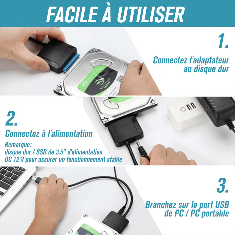USB 3.0 to SATA III Hard Drive Adapter | Stornfield
