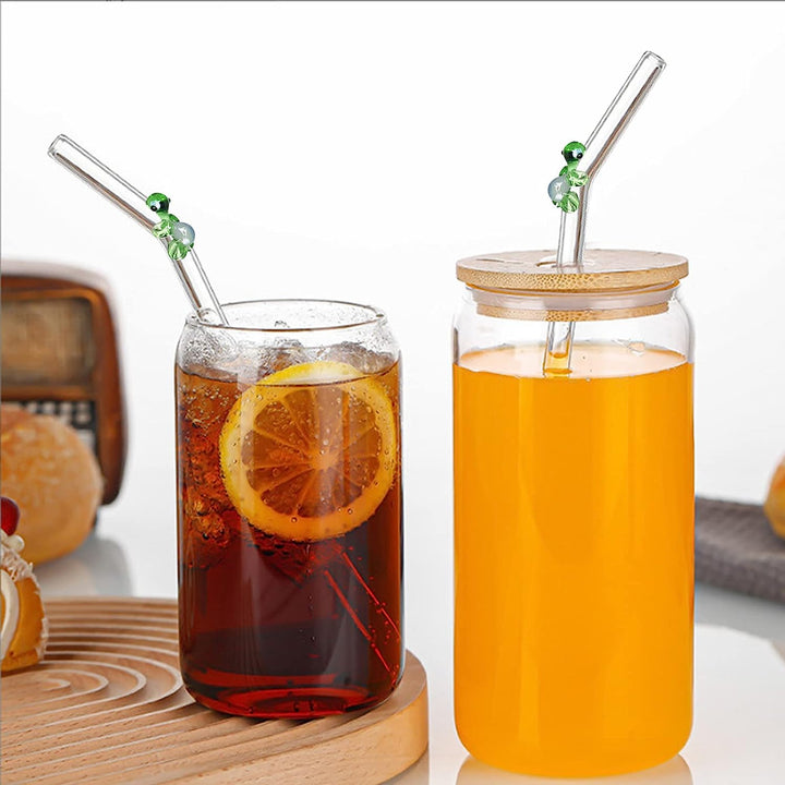 6 PCS Reusable Stained Glass Straws with Cleaning Brush | Stornfield
