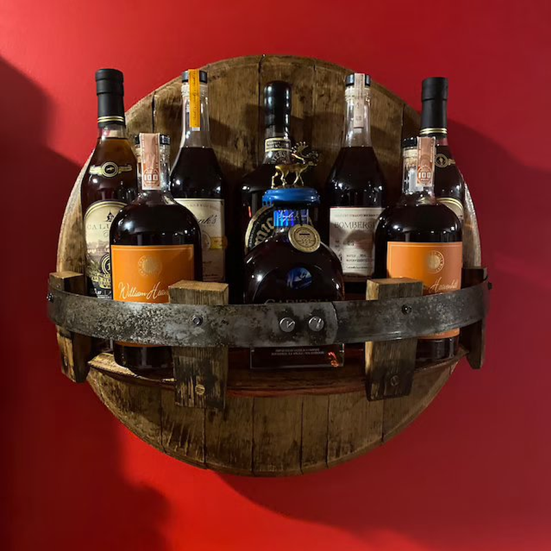 Bourbon Whiskey Barrel Shelf | Stornfield