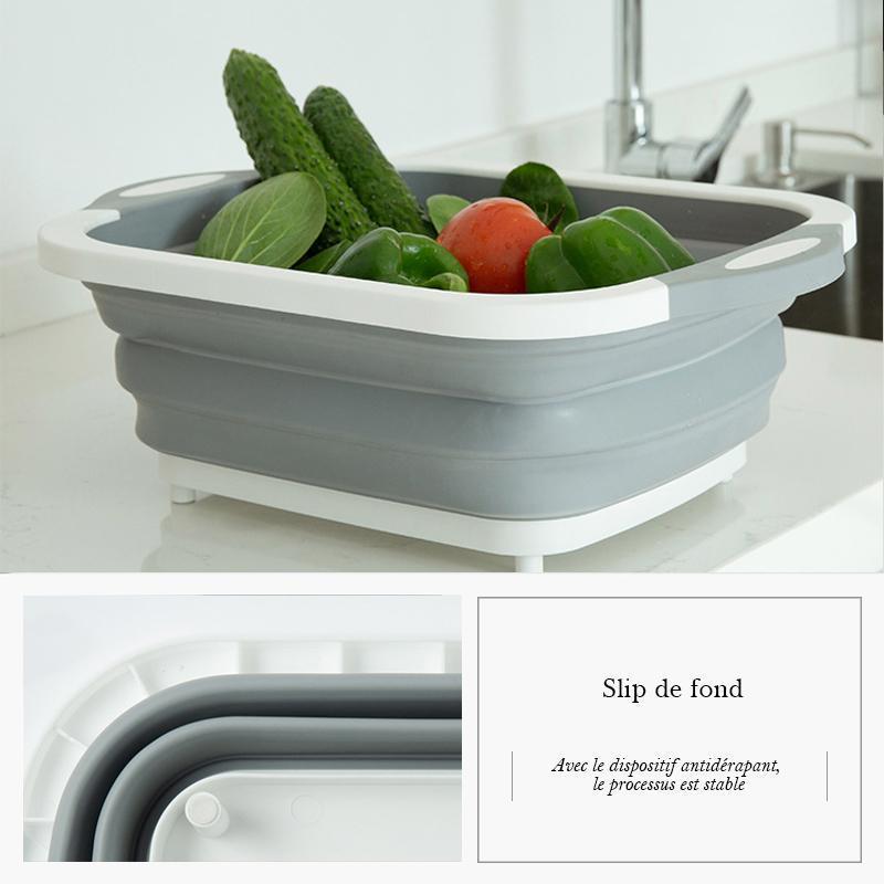 Folding Cutting Board with Dish Bin | Stornfield