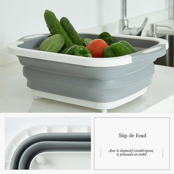 Folding Cutting Board with Dish Bin | Stornfield