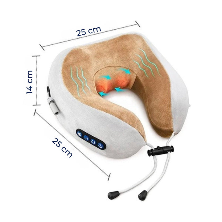 Eleviva | U-Shaped Massage Pillow – Memory Foam Travel Pillow – Elevation – Back Support – Snoring – Legs – Stornfield Relaxation Bowl