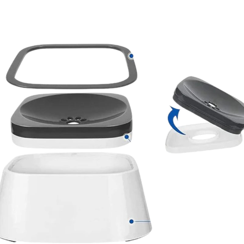 Stornfield Spill-Proof Pet Water Bowl for Dogs and Cats