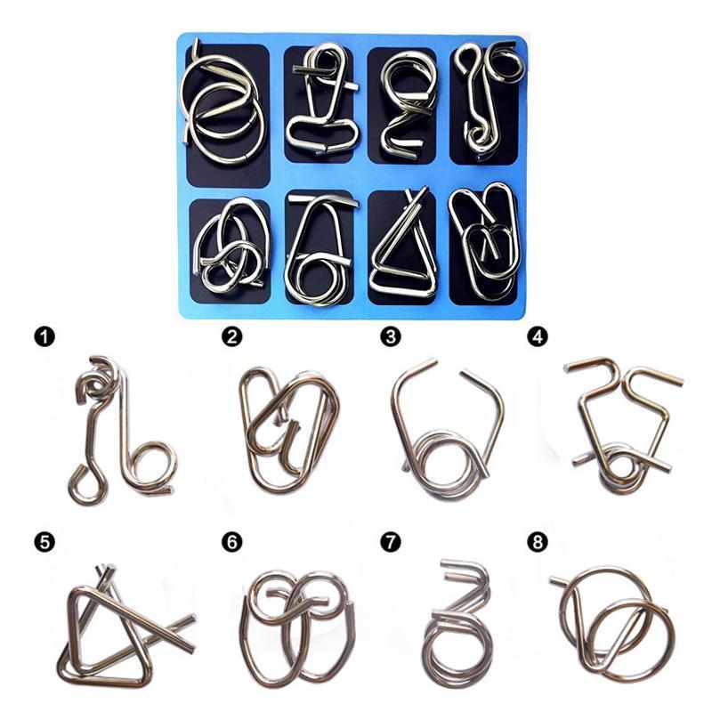 Metal Puzzle Toys Set (8 Pieces) | Stornfield