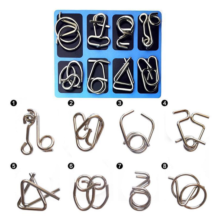 Metal Puzzle Toys Set (8 Pieces) | Stornfield