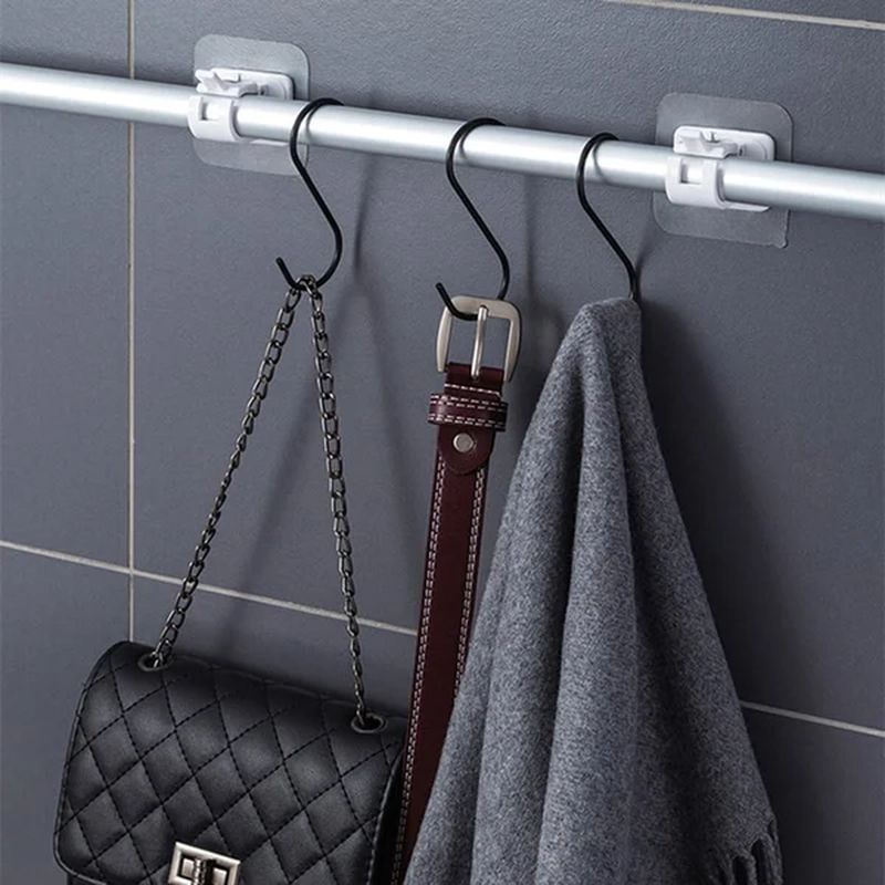 Stornfield | Nail-free Adjustable Curtain Rod Sticky Hook (1 Set of 2)