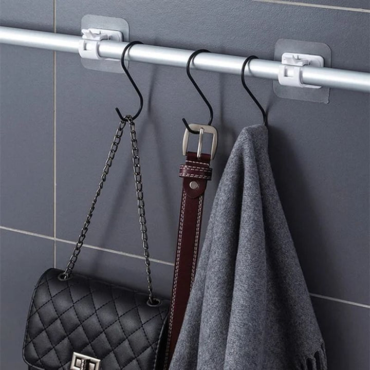Stornfield | Nail-free Adjustable Curtain Rod Sticky Hook (1 Set of 2)