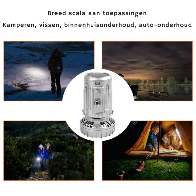 Camping lamp with Fan | Stornfield
