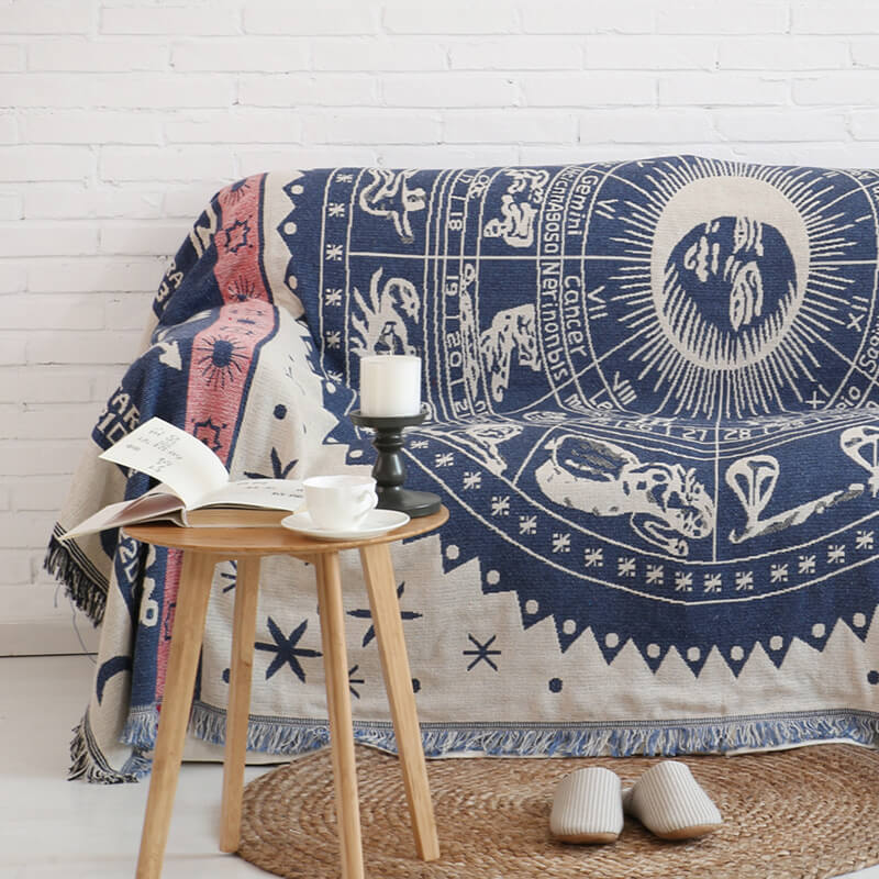 Bohemian knitted throws for sofa decor | Stornfield