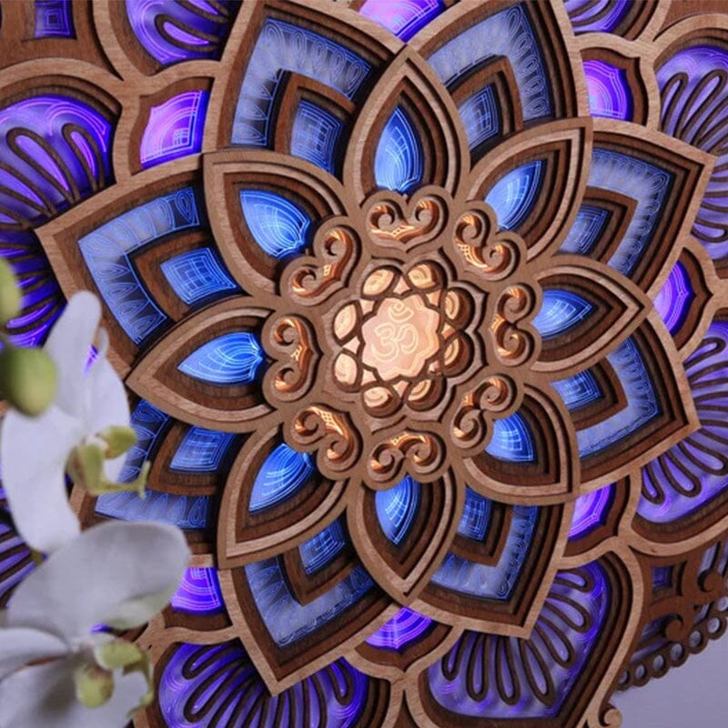 Stornfield | Handmade Wooden Mandala Wall Sconce