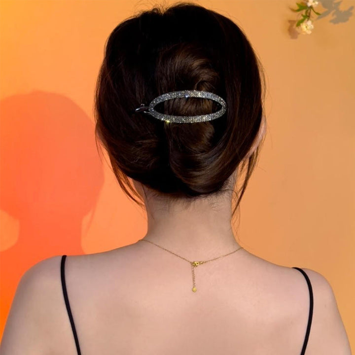Sparkling Curved Minimalist Hair Buckle | Stornfield
