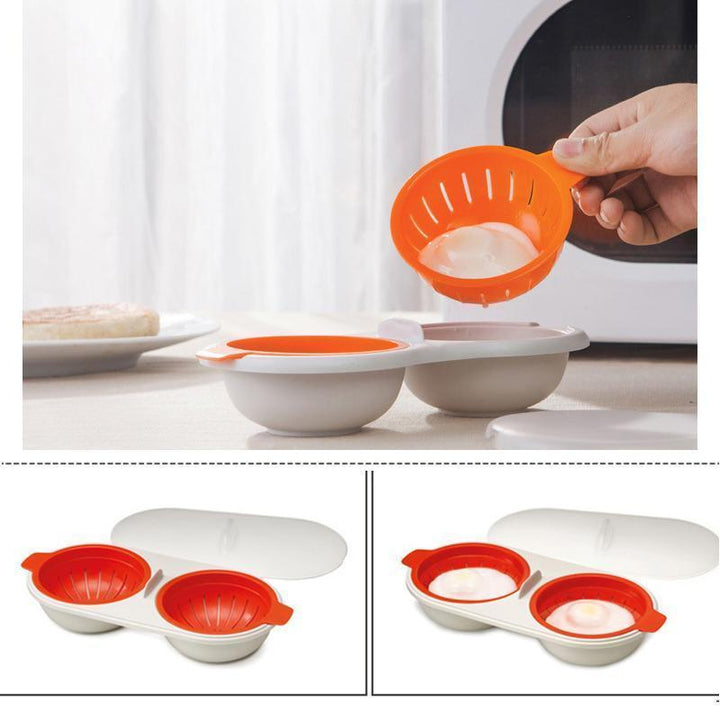 Microwave Egg Poacher Food Grade, 2-Cup Portable Egg Cooker | Stornfield