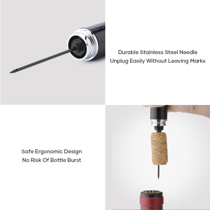 2-in-1 Air Pressure Pump Wine Bottle Opener with Foil Cutter | Stornfield