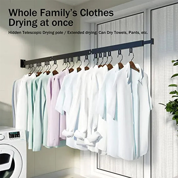 Foldable aluminum alloy drying rack with hook | Stornfield