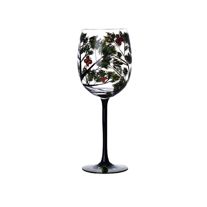 Stornfield | Four Seasons Tree Wine Glasses - Hand-painted