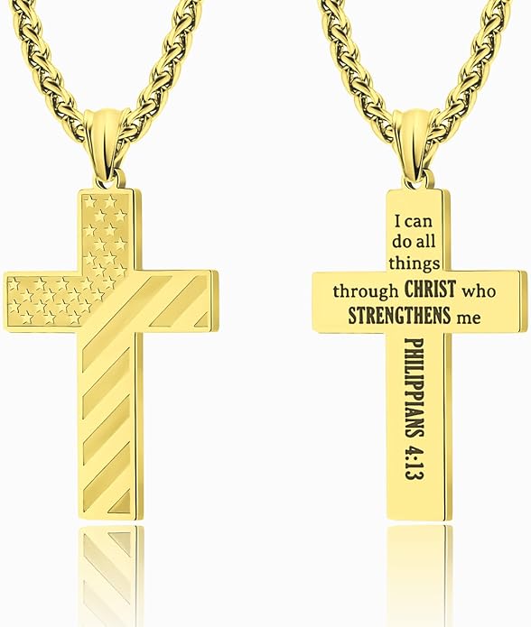 Stornfield | IronPride Cross American Flag Cross Necklace