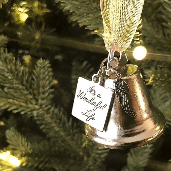 Stornfield | 🎄Christmas Ornaments in Memory of Trees Angel Wings Bell Hanging Decorations