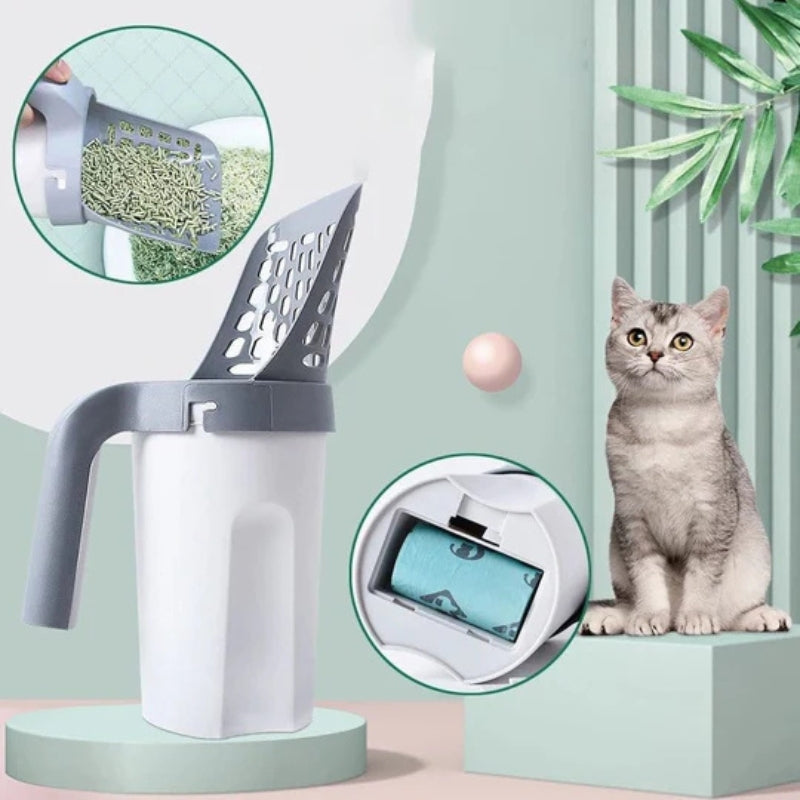 Stornfield Self-Cleaning Cat Litter Box with Integrated Bag Dispenser