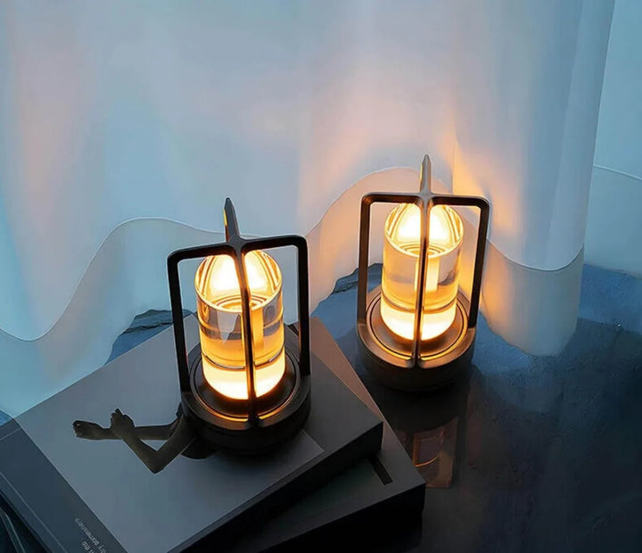 Waterproof and Portable Crystal Table Lamp - AuroraGlow | Stornfield